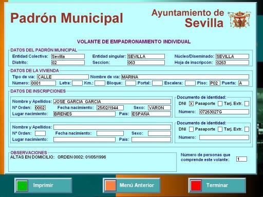 PADRÓN MUNICIPAL DE HABITANTES